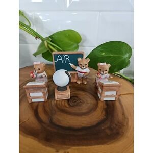 Homco School Classroom Set of 6 Teacher Blackboard Globe Desk #1409 SEE PHOTOS